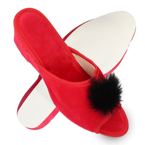 Elegante damen samt - damen, puschel