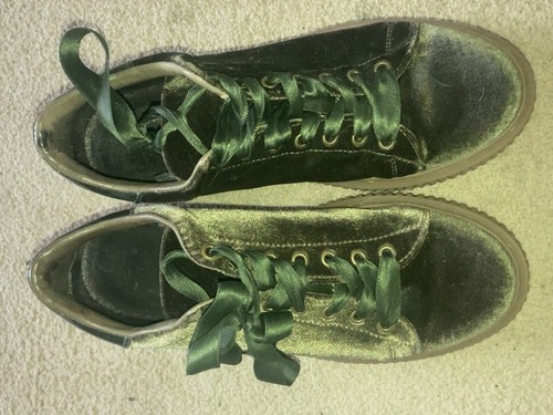 Grüne samt sneaker - samt,