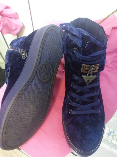 Guess schuhe sneaker blau samt - guess,