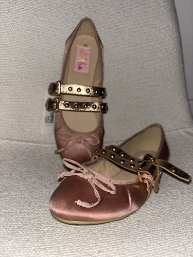 Neu ballerina rosa samt nieten - neu,
