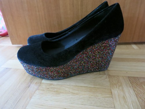 Schuhe keilabsatz pumps samt - schuhe,