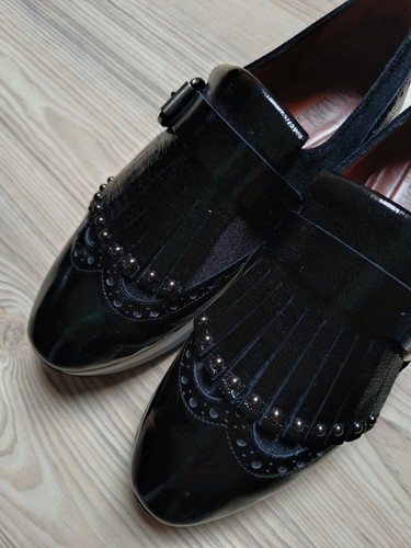 Lackschuhe mit samt größe - mit,